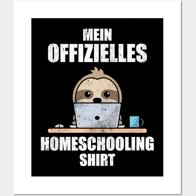 Home Schooling Homeschooling Sloth Wall Art by Schwarzweiss